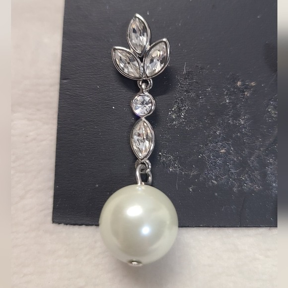 Givenchy Faux Pearl & Crystal Drop Earrings - Picture 4 of 4